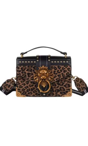 Leopar Desenli Barok Çanta
