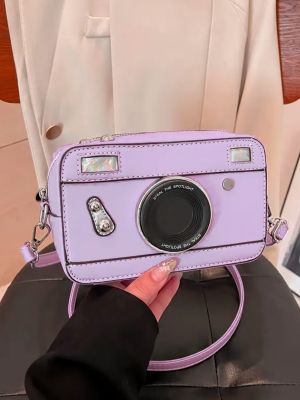 Fotoğraf Makinesi Şeklinde Eflatun Çanta