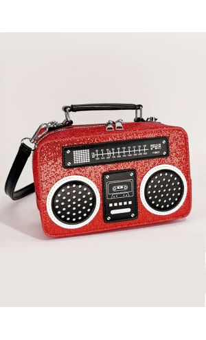 Retro Parlak Radyo Çanta