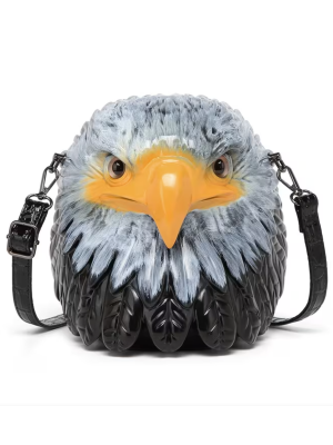 Üç Boyutlu Özel Tasarım Kara Kartal Çanta