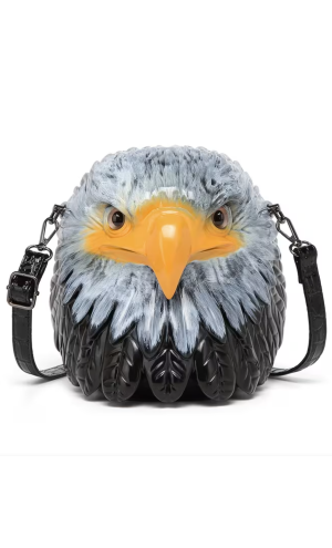 Üç Boyutlu Özel Tasarım Kara Kartal Çanta