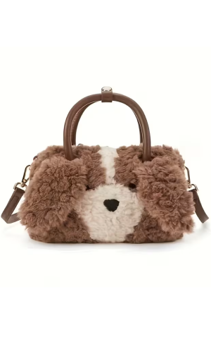 Mini Peluş Köpek Çanta