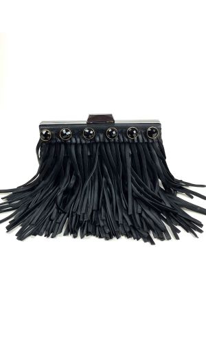 Püsküllü Abiye Clutch Çanta